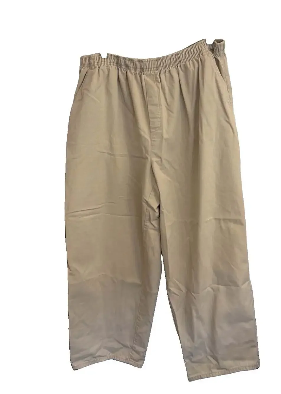 Coldwater Creek Womens Beige Elastic Waist Straight Leg Pants 20W/ W34”/L24”